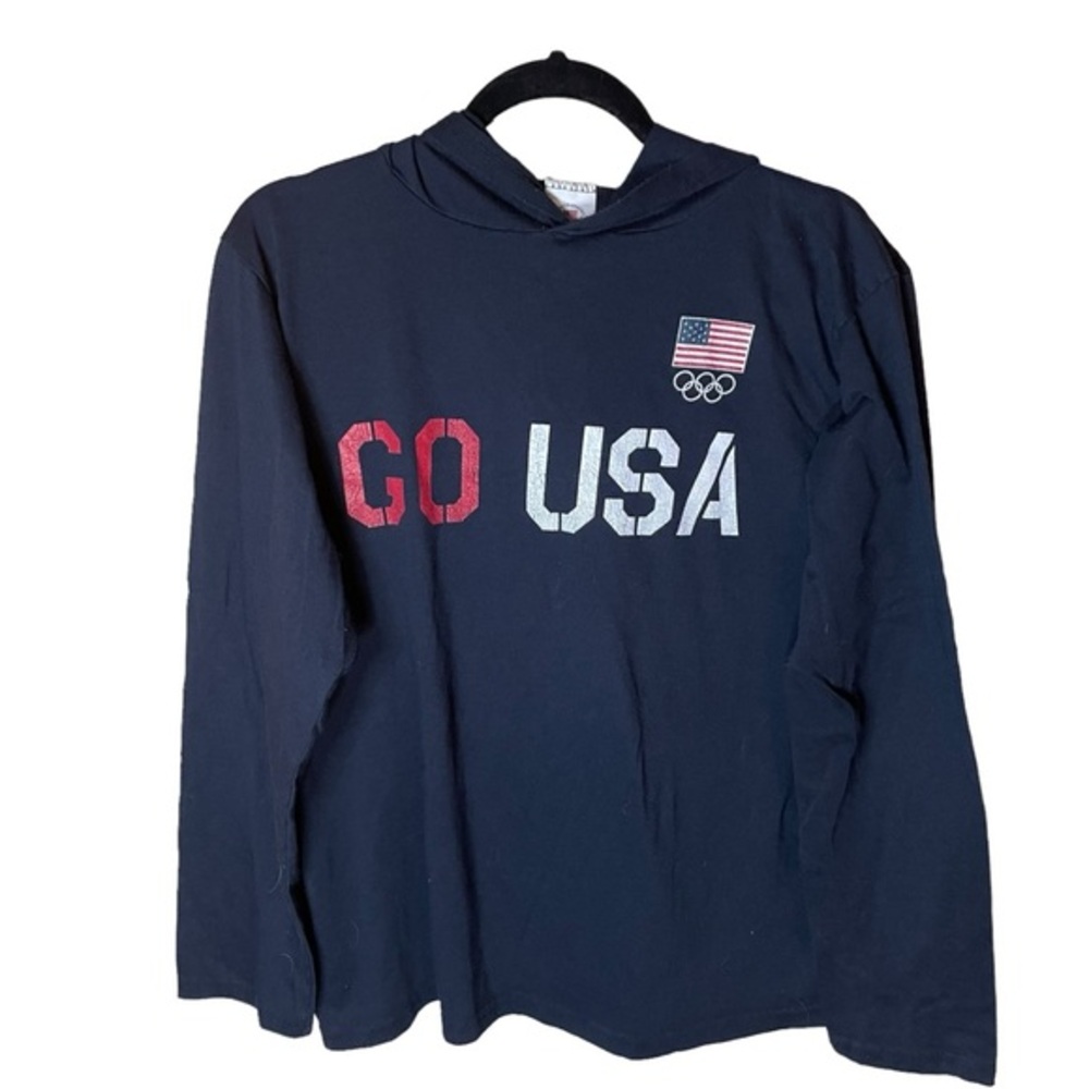 United‎ States Olympic Committee Long Sleeve Navy Blue Hoodie Size XL GO USA